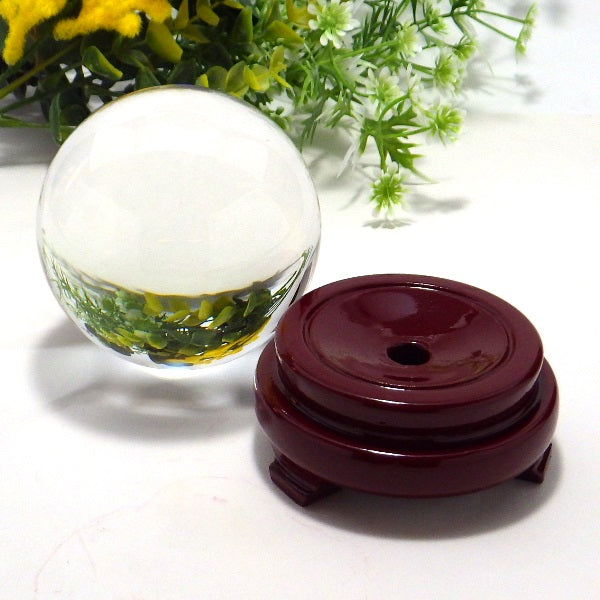 80mm人工(溶錬)水晶玉(人工水晶球)×6コまとめ買い