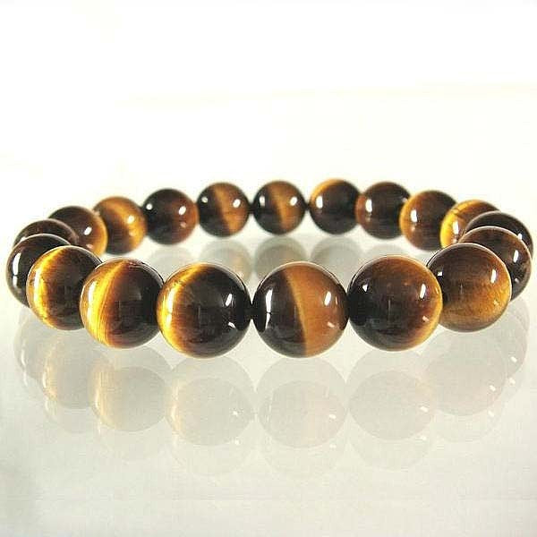 A級タイガーアイブレスレット10mm×10コまとめ買い【巾着付き】
