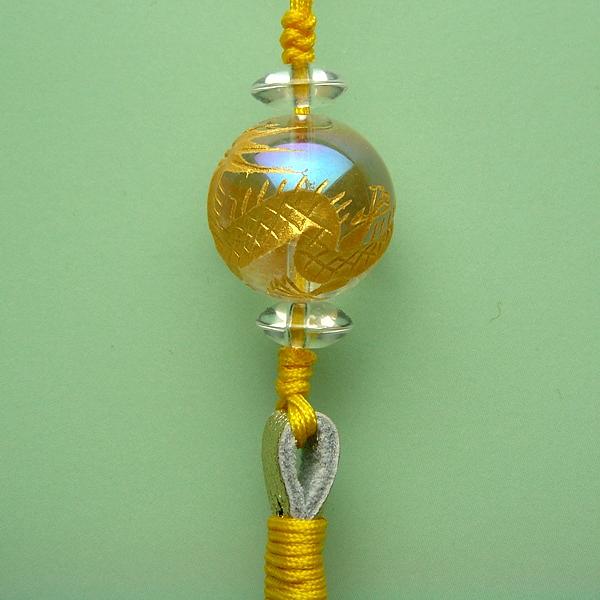 金運・財運ストラップ(龍彫)