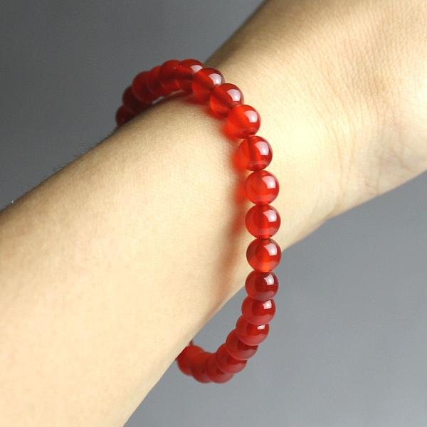 AA級レッドアゲートブレスレット6mm【巾着付き】