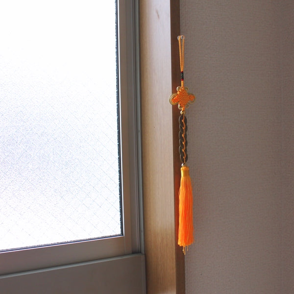 中国結 風水六帝古銭(黄)