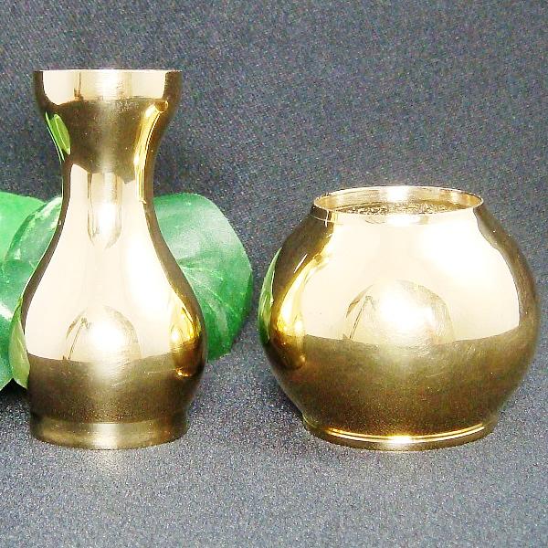 銅製 葫蘆(フールー)桃花瓶(小)