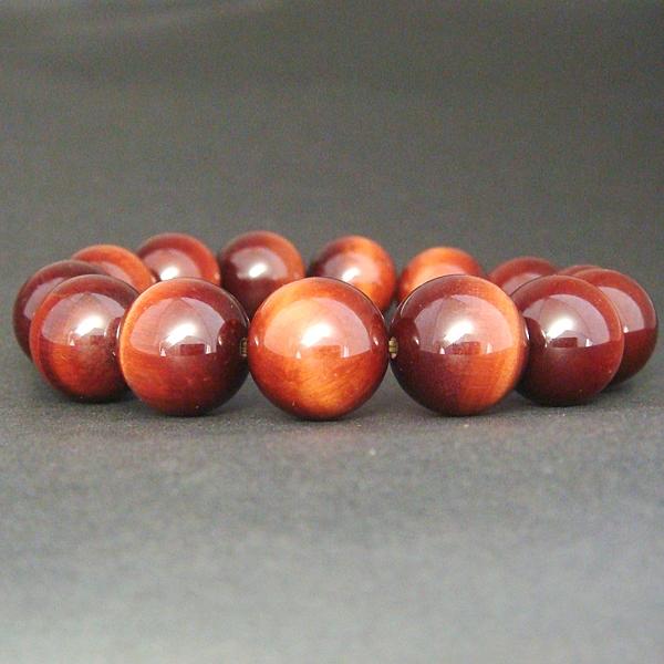 A級レッドタイガーアイブレスレット14mm【紙箱付き】