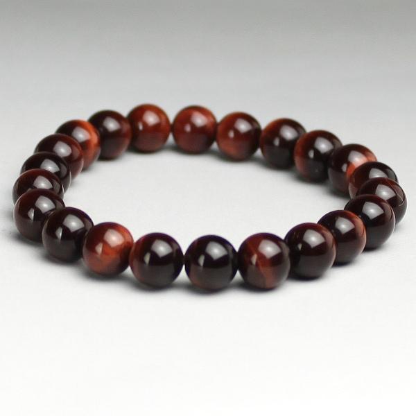 A級レッドタイガーアイブレスレット8mm【巾着付き】