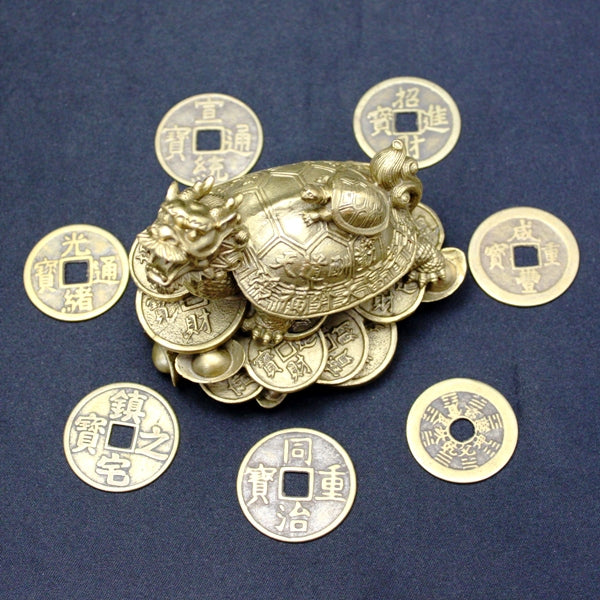 銅製「風水古銭(大)7枚組」×10セットまとめ買い