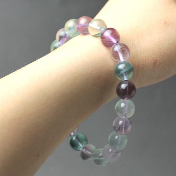 A級フローライトブレスレット10mm【紙箱付き】