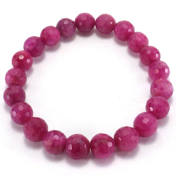 AAA級ルビーカットブレスレット9mm【高級ケース付き】