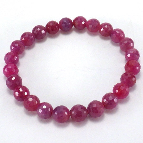 AA級ルビーカットブレスレット8mm【高級ケース付き】