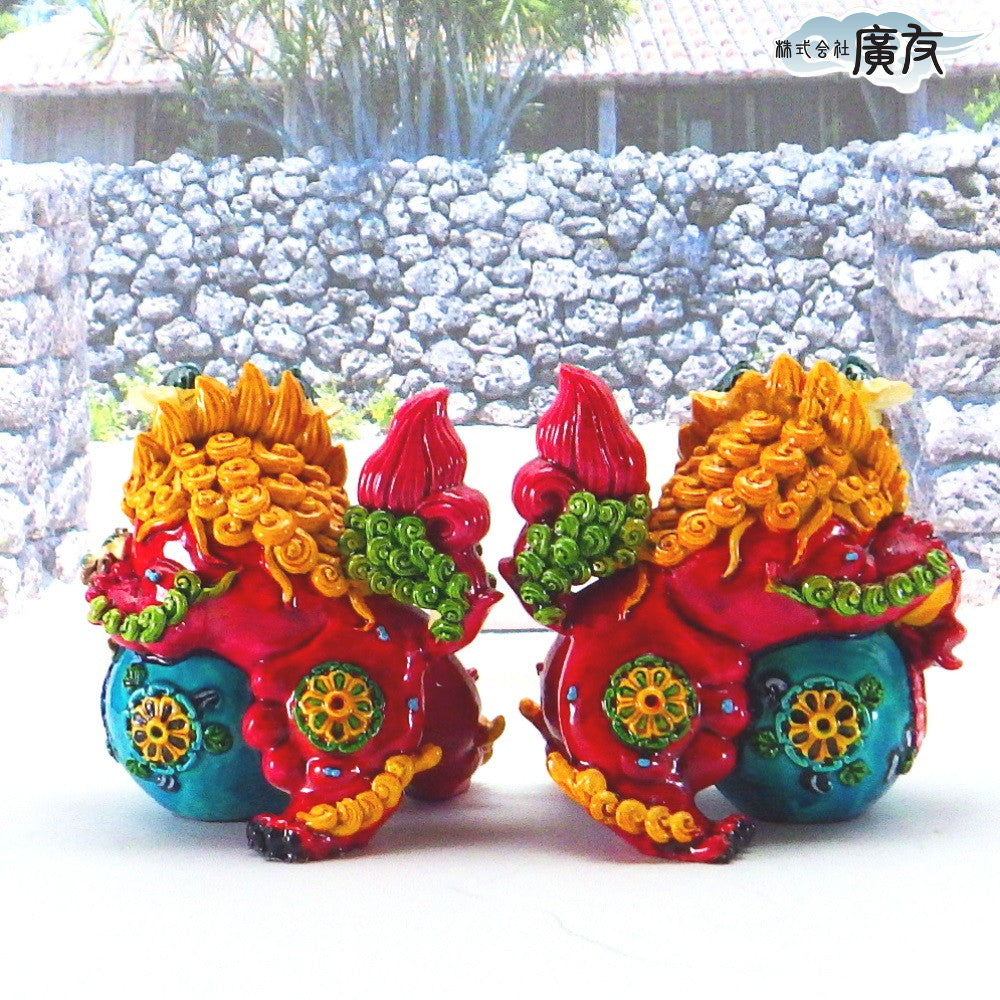 樹脂製ラッキーカラー「獅子」(一対)