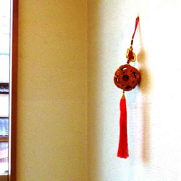 中国結 双龍彫り天球(大)