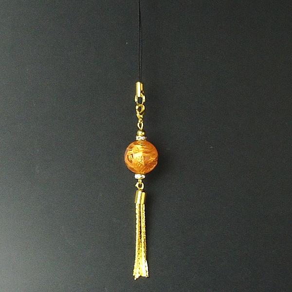 水晶「招財龍」ストラップ