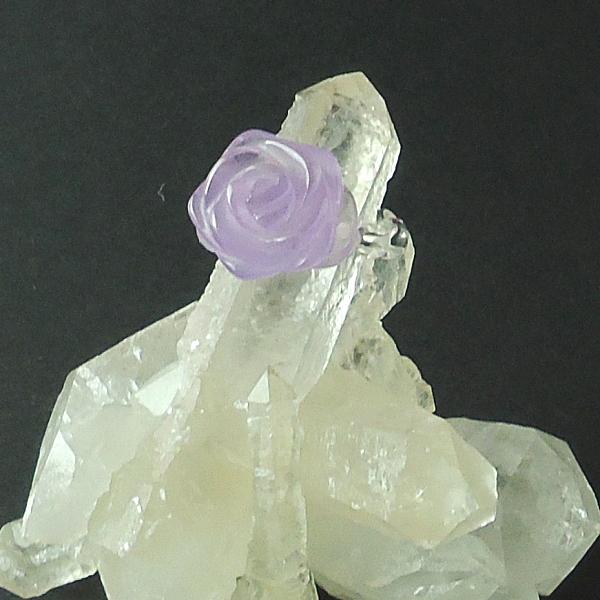 薔薇(バラ)彫り指輪(アメジスト)