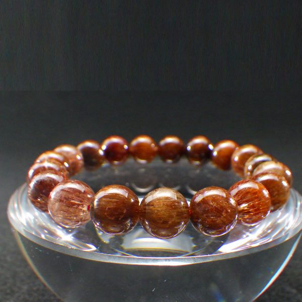 AA級キャッツアイルチルクォーツブレスレット10mm【高級ケース付き】