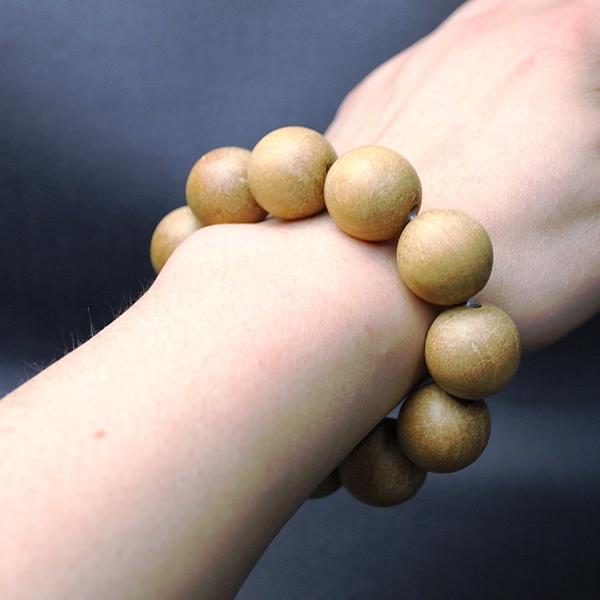 本白檀(サンダルウッド)ブレスレット20mm【高級ケース付き】