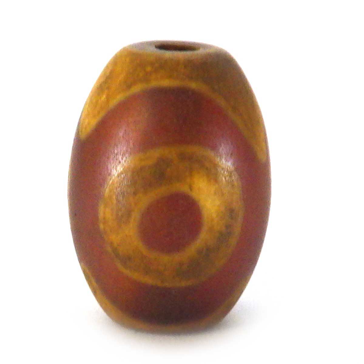 三眼天珠(中)(老茶)(1個)