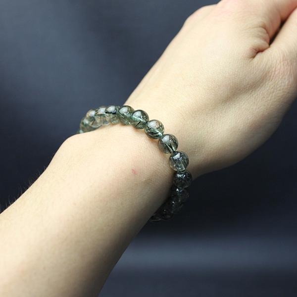 AAA級グリーンルチルクォーツブレスレット8mm【高級ケース付き】