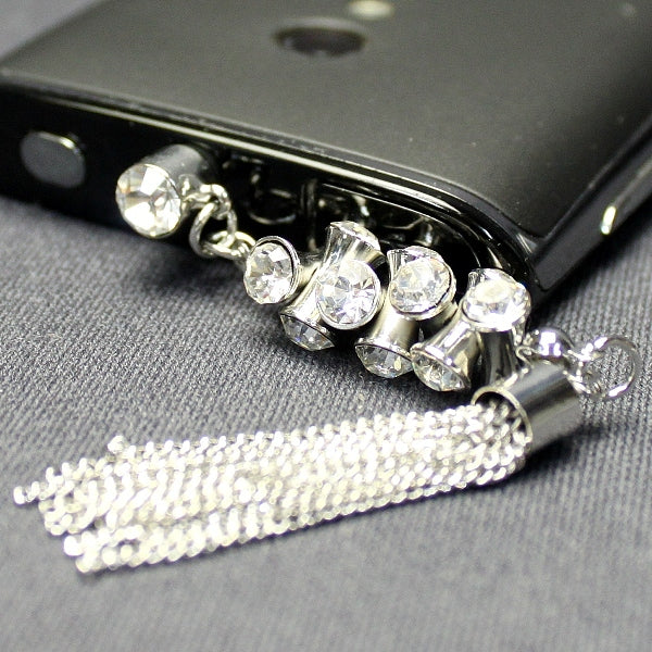 スマホ用フォンピアス(白)(チェーンタイプB)