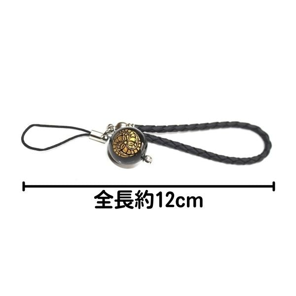 『黒田官兵衛』藤巴家紋彫刻入り開運ストラップ