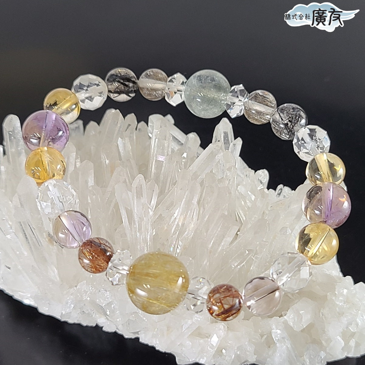 高級天然石使用 金運ブレスレット ●石の意味カード付き【高級ケース付き】