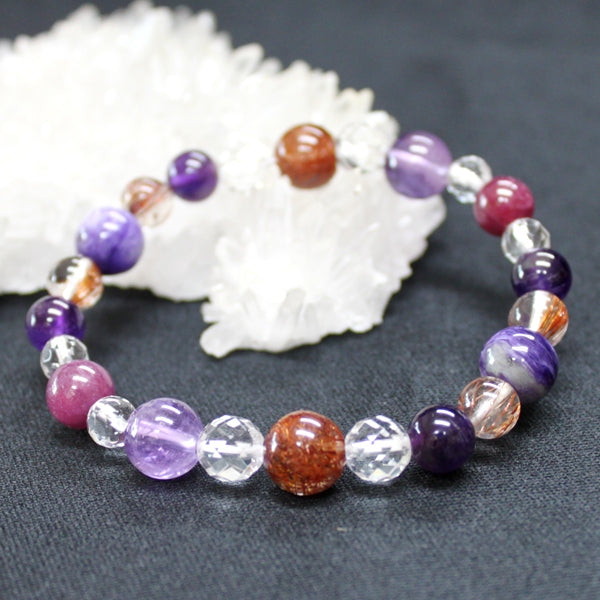 高級天然石使用 受験運ブレスレット●石の意味カード付き【高級ケース付き】