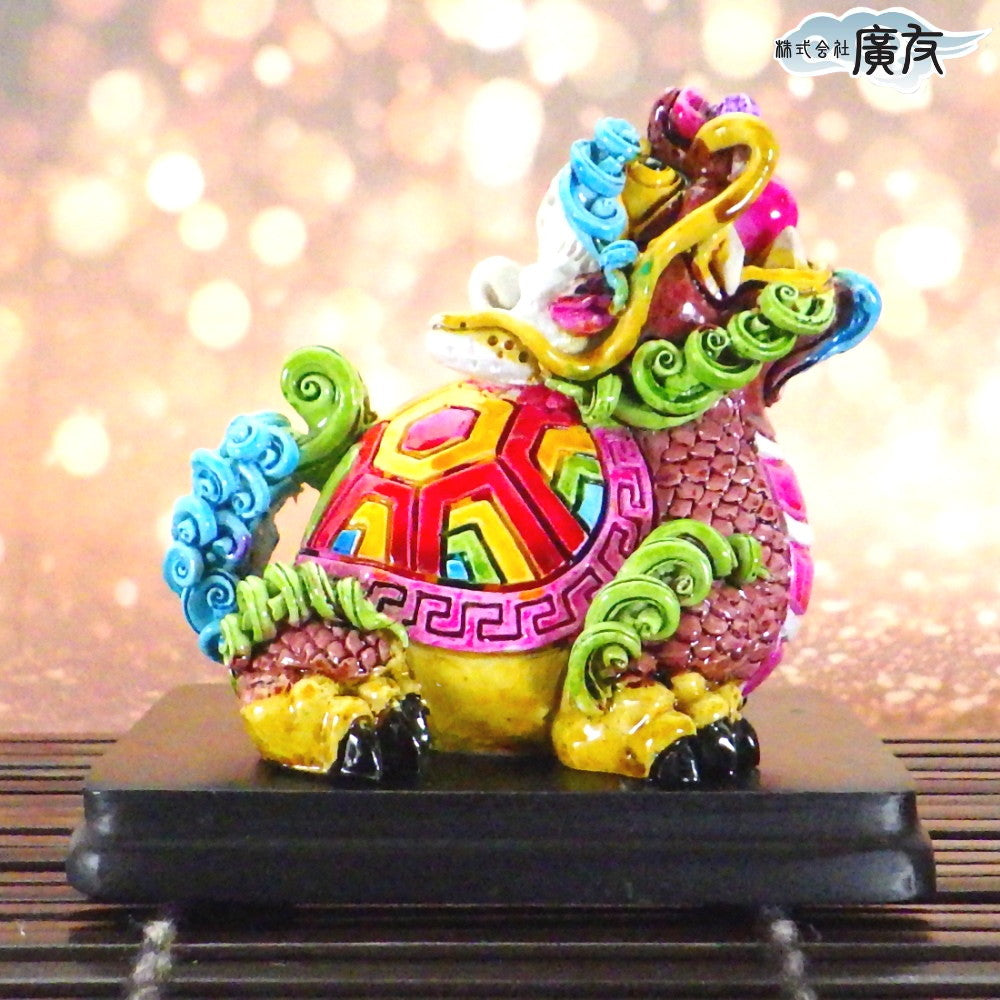 樹脂製ラッキーカラー八方納財(ミニ)台座付き