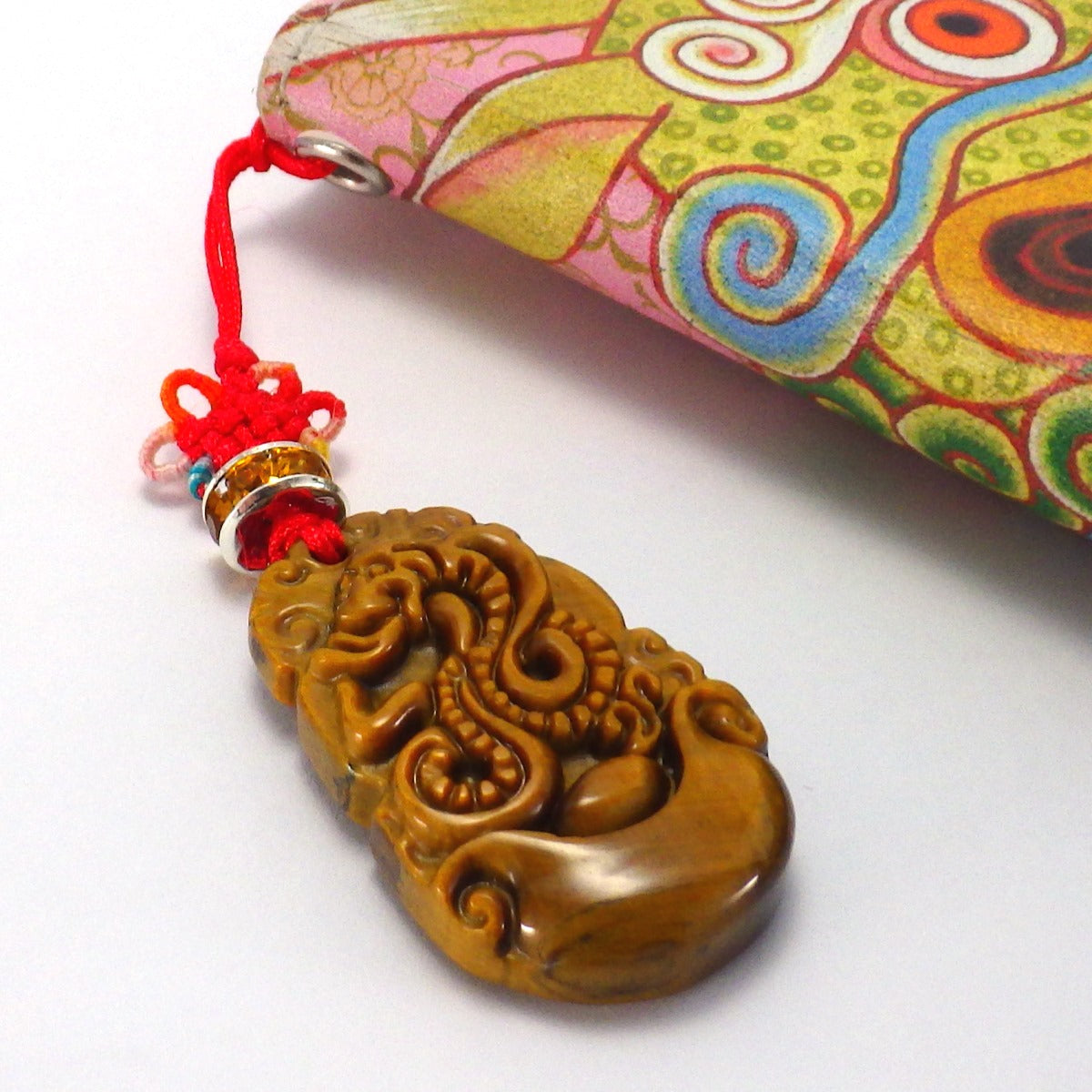 タイガーアイストラップ(巳(へび))