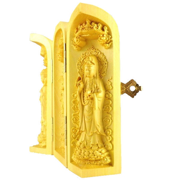 つげ 阿弥陀 三尊 厨子