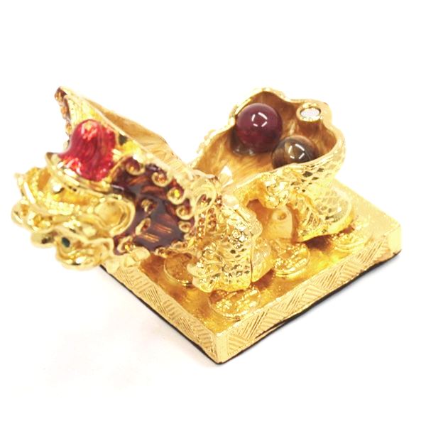 ラインストーン 招財進宝 貔貅 ヒキュウ 茶