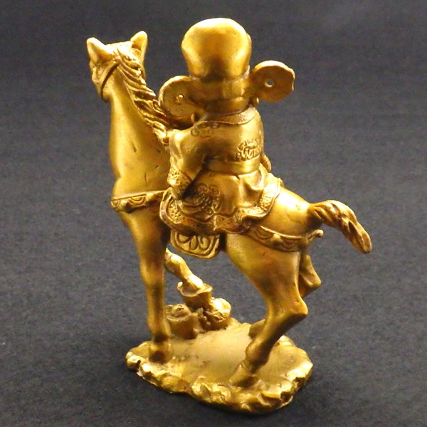 銅製 招財馬上財神