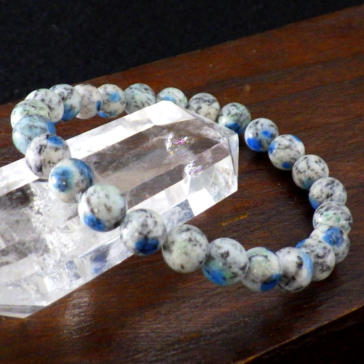 AAAA級K2ブルーブレスレット7mm【高級ケース付き】