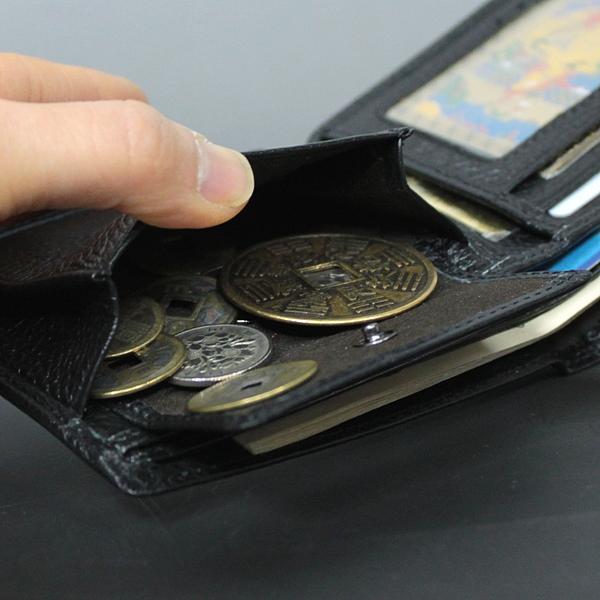 風水財布「龍」(二つ折り)(黒色)【少々難有のため半額特価】