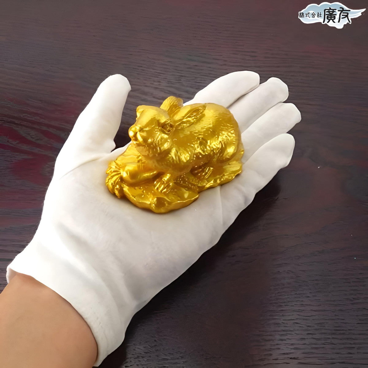 樹脂製 干支の置物(卯)(うさぎ・ウサギ・兎)