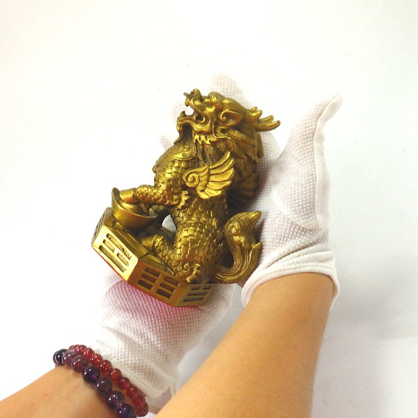 銅製 座麒麟(大)(一対)