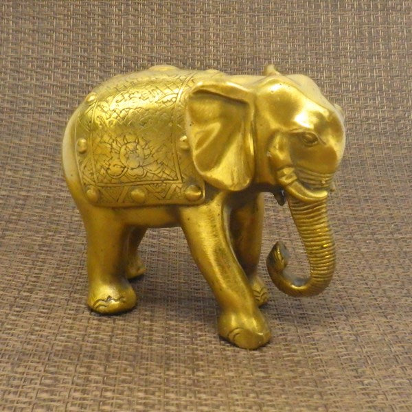 銅製 招財吉祥象 (一対)