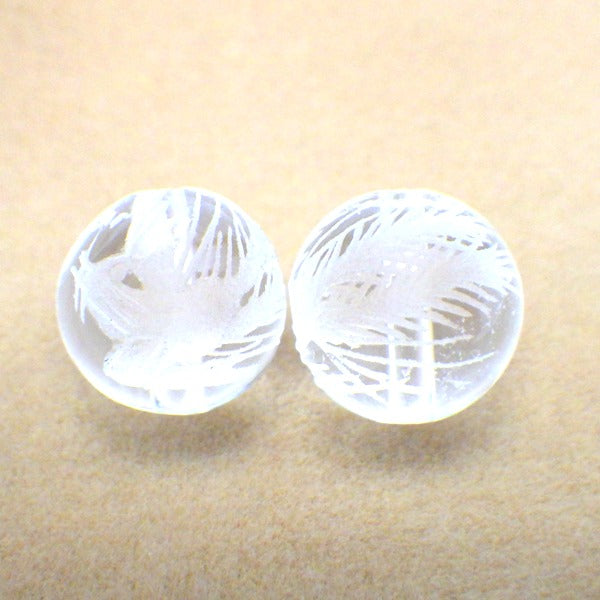 パワーストーン パーツ 水晶 鳳凰彫り 10~10.9mm 一粒売り バラ売り