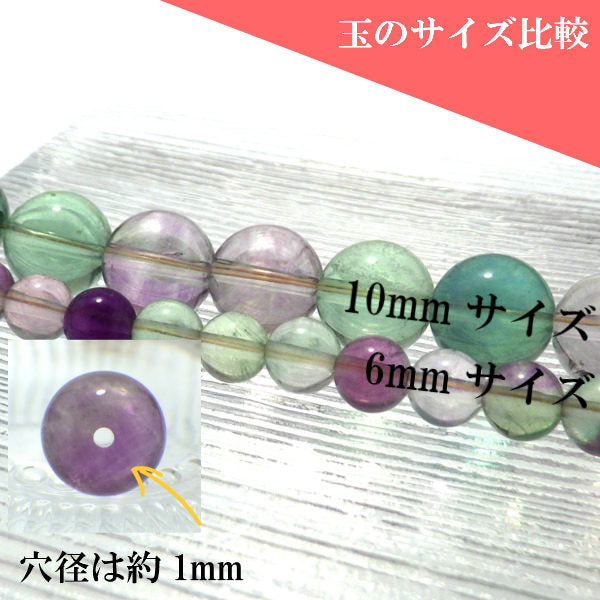 パワーストーン パーツ フローライト 6~6.9mm 一粒売り バラ売り