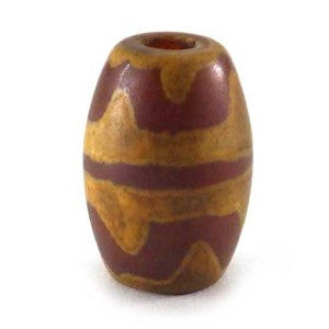 四線虎牙天珠(ミニ)(老茶)(1個)