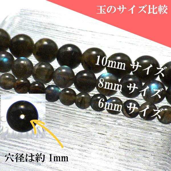 パワーストーン パーツ ラブラドライト 6~6.9mm 一粒売り バラ売り