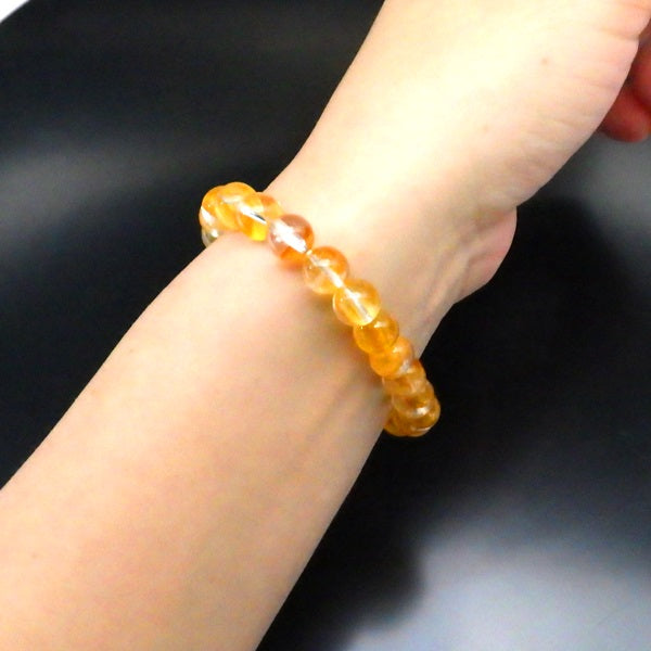 AA級 ゴールドオーロラクォーツ ブレスレット8mm【高級ケース付き】