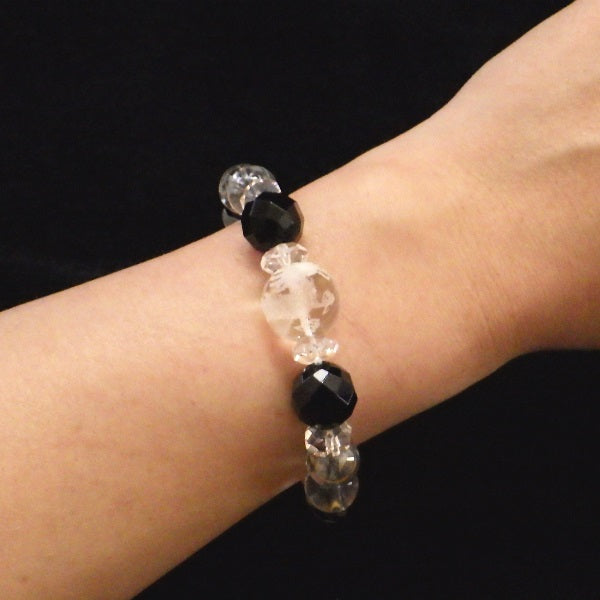 4月誕生石ブレスレット 4月生まれ メンズ ブレスレット●石の意味カード【紙箱付き】