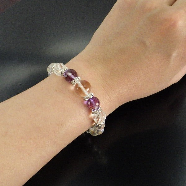 4月誕生石ブレスレット 4月生まれ レディース ブレスレット●石の意味カード【紙箱付き】