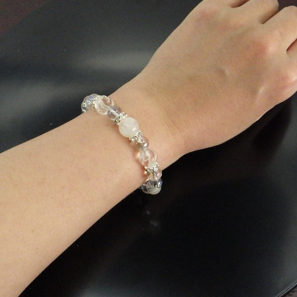 6月誕生石ブレスレット 6月生まれ レディース ブレスレット●石の意味カード【紙箱付き】