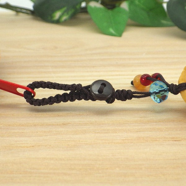 【ひも編み 根付け 厄除祈願 避邪】