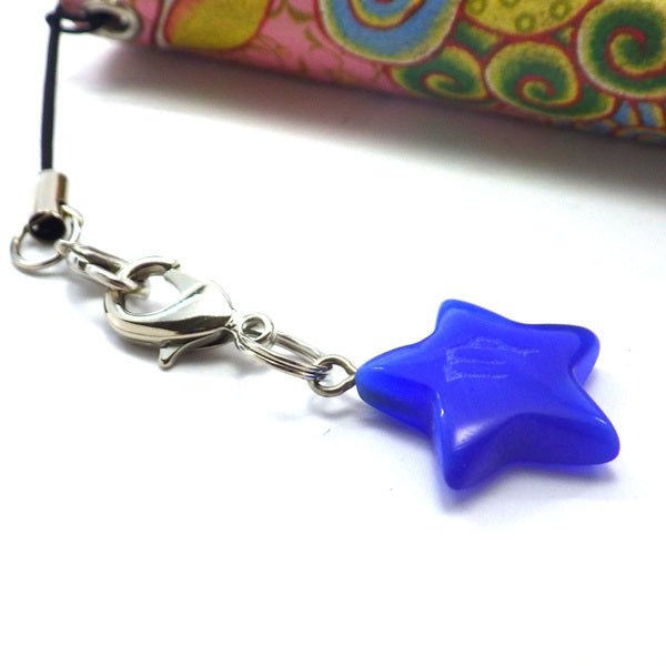 星座別ラッキーカラー「星型ストラップ」おとめ座 (ひも製ストラップ付き)