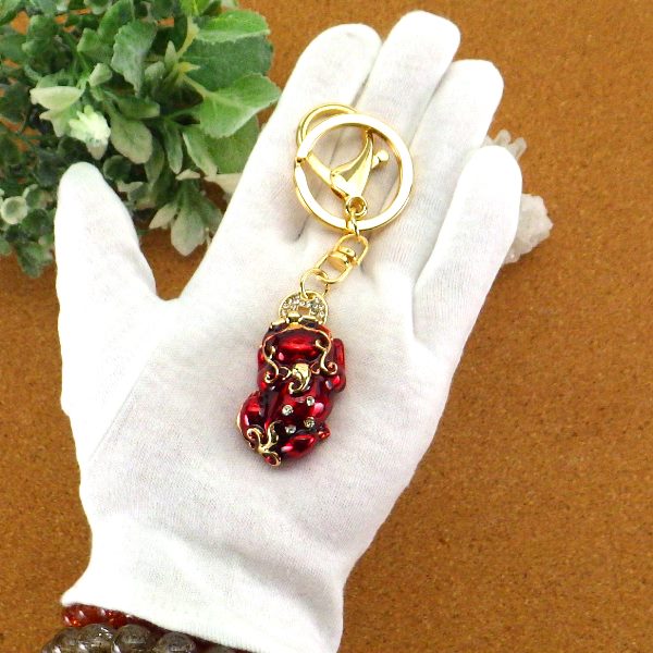 風水ラッキーカラーチャーム「ヒキュウ」キーホルダー(色が選べる)