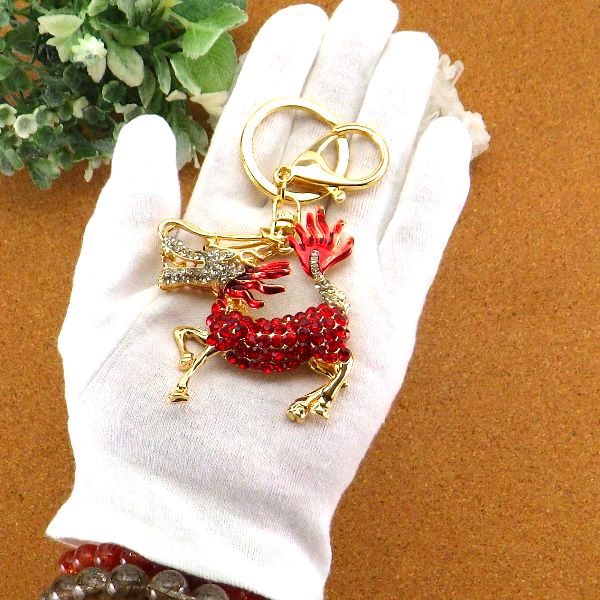 風水ラッキーカラーチャーム「麒麟」キーホルダー(色が選べる)