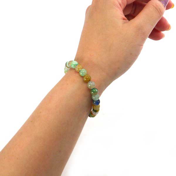 AAA級 アズロマラカイト in クォーツ ブレスレット6mm 【高級ケース付き】