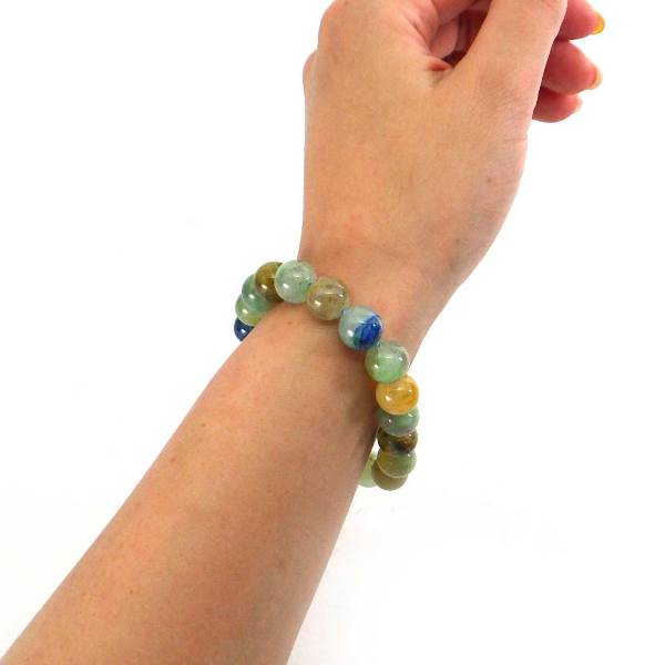 AAA級 アズロマラカイト in クォーツ ブレスレット10mm【高級ケース付き】