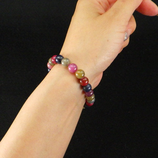 AA級 マルチサファイア ブレスレット8mm【高級ケース付き】