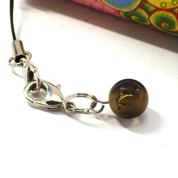 星座別色別開運玉ストラップやぎ座 (ひも製ストラップ付き)